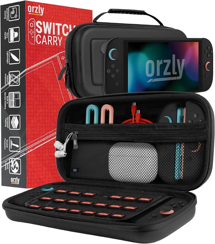 Orzly Carrying Case for Nintendo Switch 2 2025 Console with Screen Padding