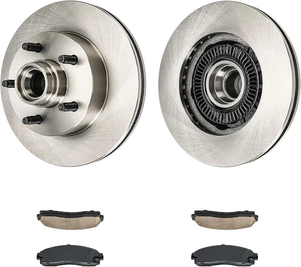 Front Brake Kit Rotors Ceramic Brake Pads for Ford 2003-2008 Ranger 3.0L, Ford 2003-2008 Ranger 2.3L, Ford 2003-2008 Ranger 4.0L, Mazda 2003-2009 B2300, Mazda 2003-2004 B3000,(10.27”, 261mm)
