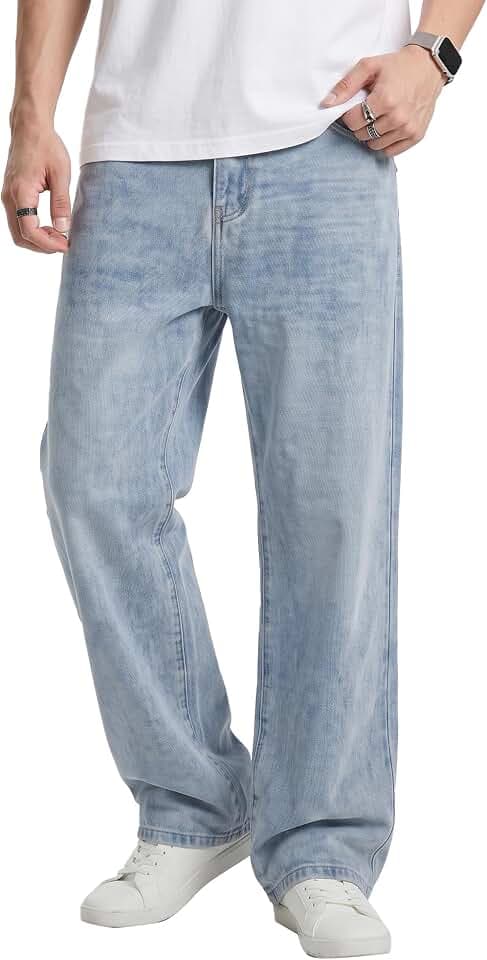 JMIERR Jeans Herren Baggy Baumwolle Vintage Stretch
