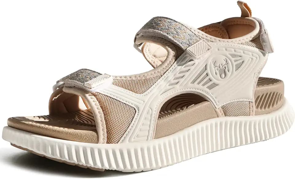 KuaiLu Womens Orthopedic Walking Sandals with Comfortable Arch Support
