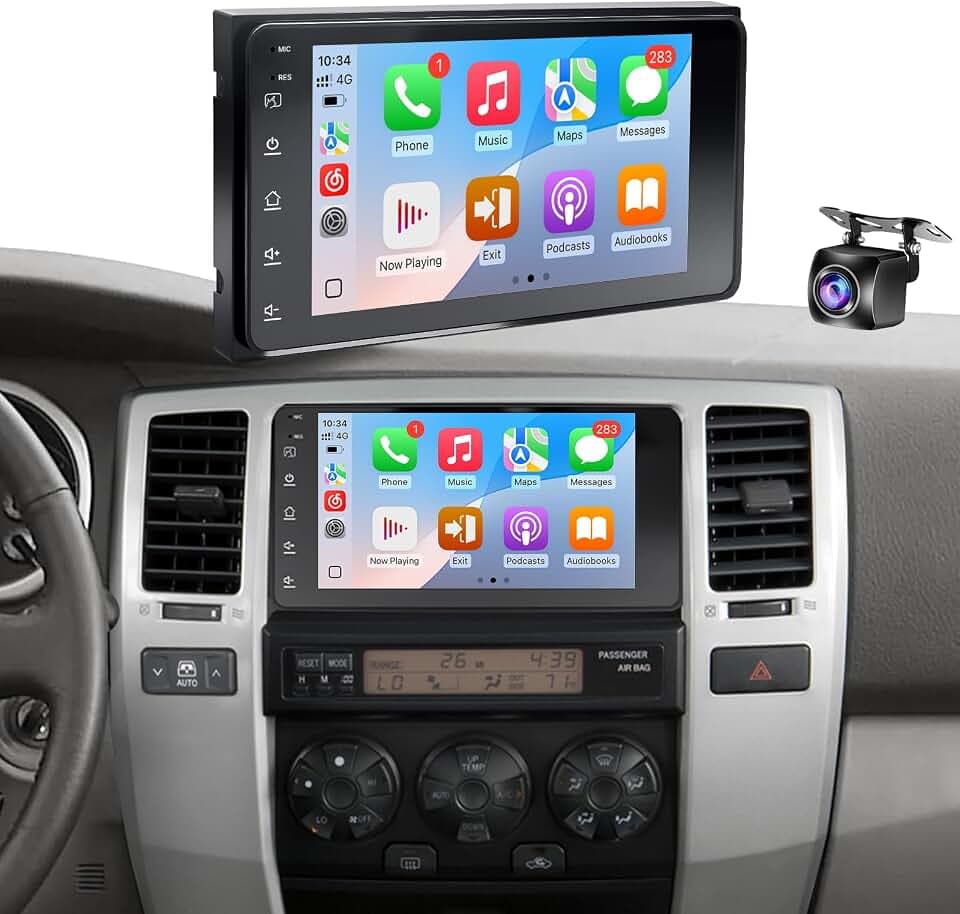 Leadfan Android Car Stereo for Toyota 4Runner 2003-2009 Tundra 2003-2006 Sequoia 2003-2007 Radio with CarPlay &Android Auto, 7inch Screen for 4Runner with GPS Backup Camera FM Bluetooth
