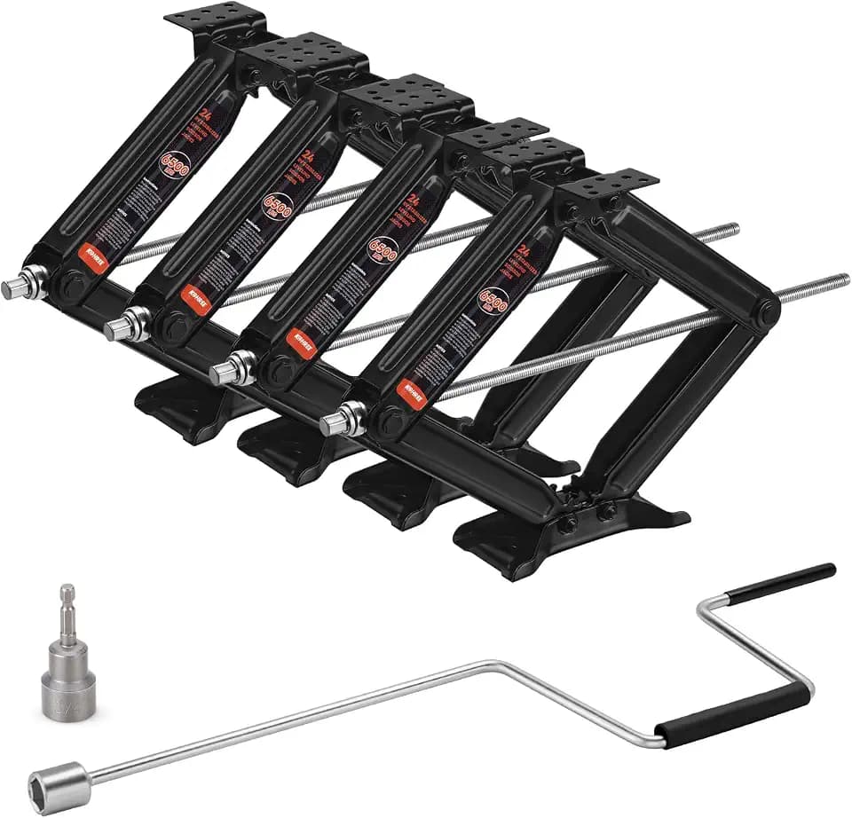 Kohree 6500lbs Heavy Duty RV Stabilizer Jacks 4 Pack, 24 Inch