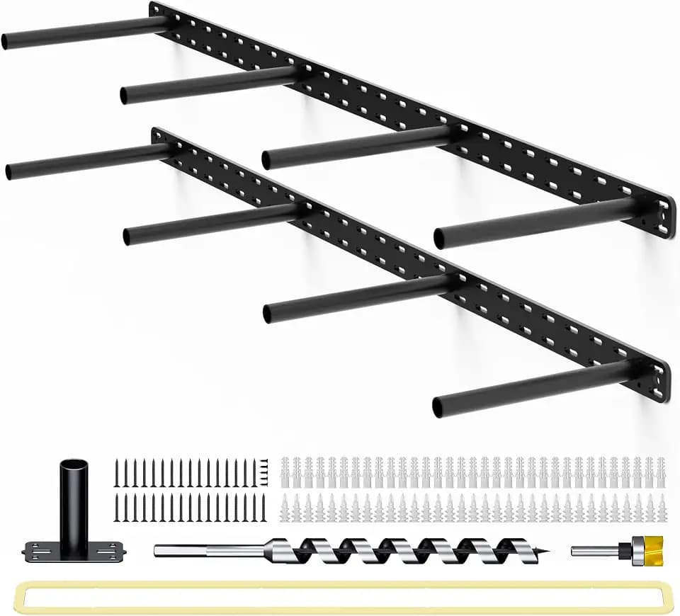 2pcs Floating Shelf Hardware Heavy Duty Hidden Shelf Brackets Support,Wall Mounting Invisible Floating Shelves Bracket with Jig (40" x 8" x 1.5")