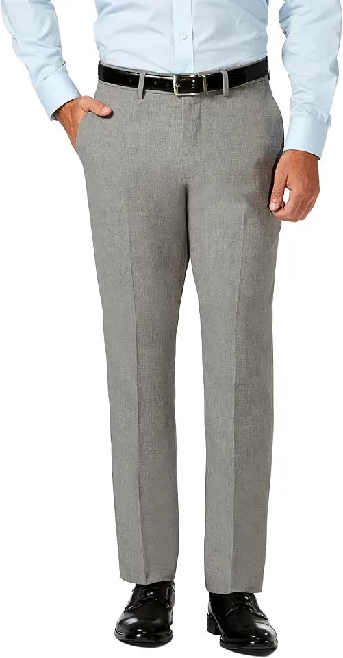 Haggar Men's Haggar Men’s Jmh 4-Way Stretch Slim Fit Flat Front Dress Pant