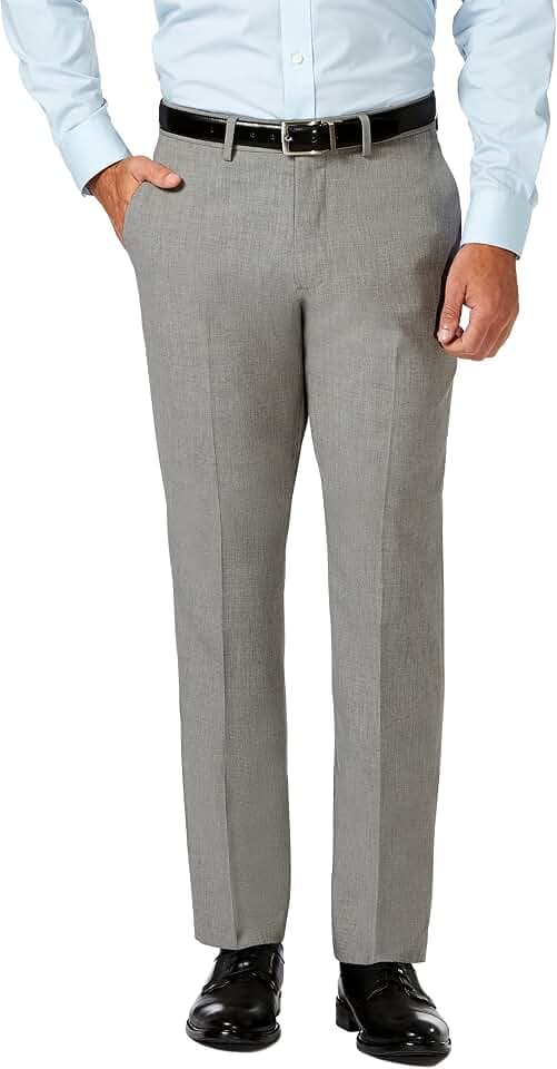 Haggar Men's Haggar Men’s Jmh 4-Way Stretch Slim Fit Flat Front Dress Pant