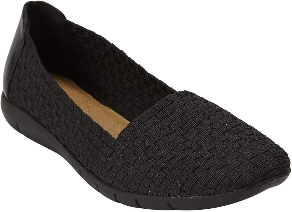 Comfortview The Bethany Stretch Woven Slip On Flat