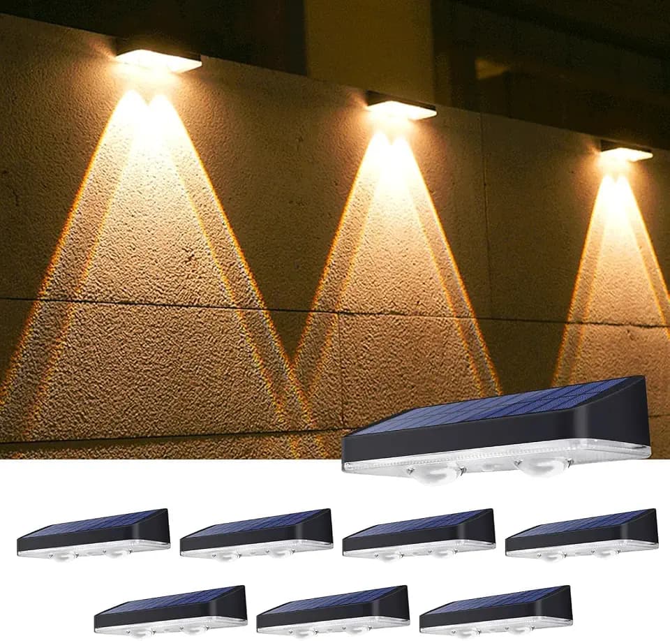 Solar Lights Outdoor for Fence, Wall, Step, Deck, Railing, Porch, Address