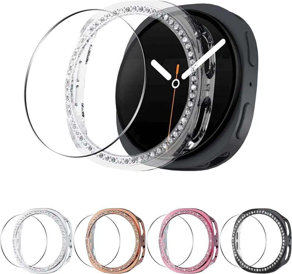 5+5 Pack Case for Samsung Galaxy Watch 9/8 44mm Screen Protector
