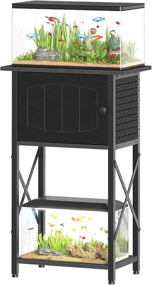 HOOBRO 10 Gallon Aquarium Stand, Fish Tank Stand with Cabinet Storage