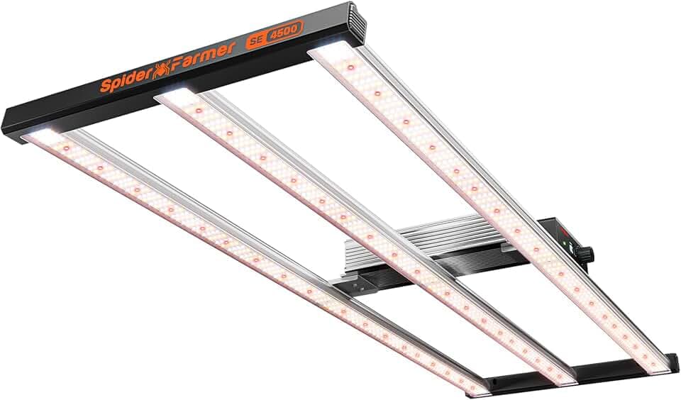 Spider Farmer SE4500 LED Grow Light 320W for 2x4 Grow Tents, App‑Controlled