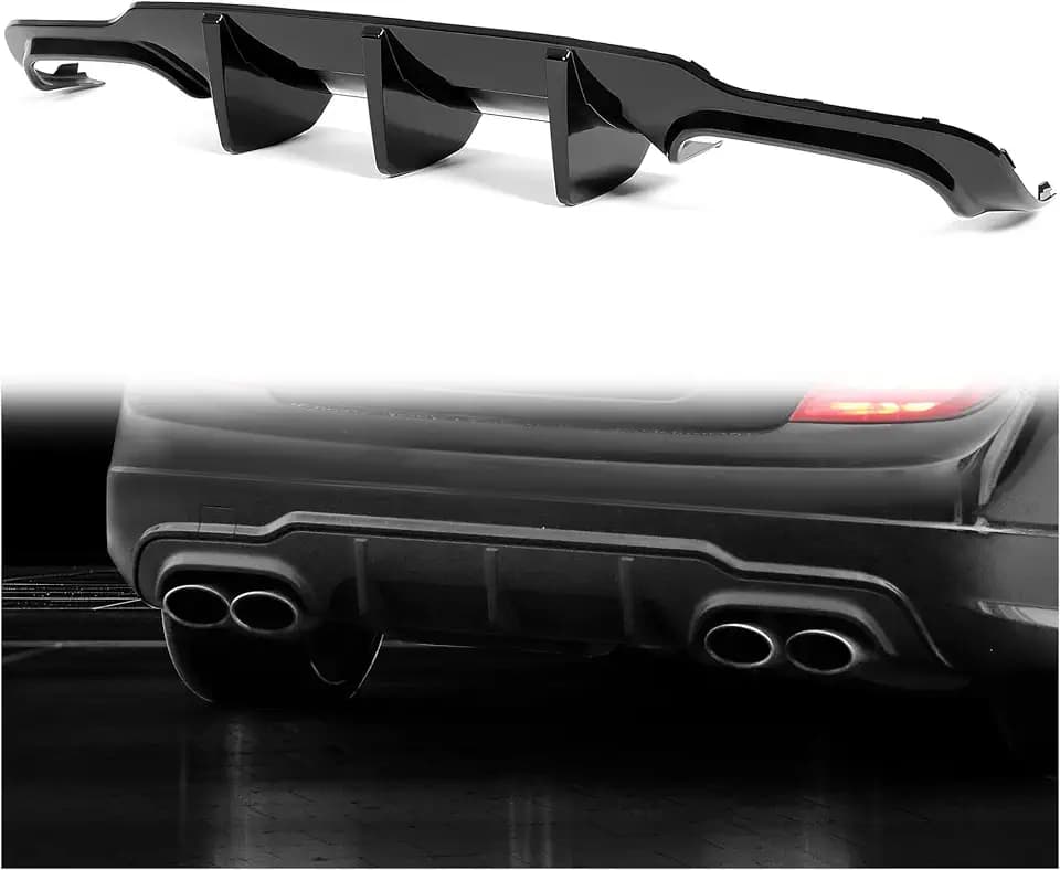 HECASA Rear Diffuser Compatible with 2012-2014 Benz W204 C250 C300 C63 AMG