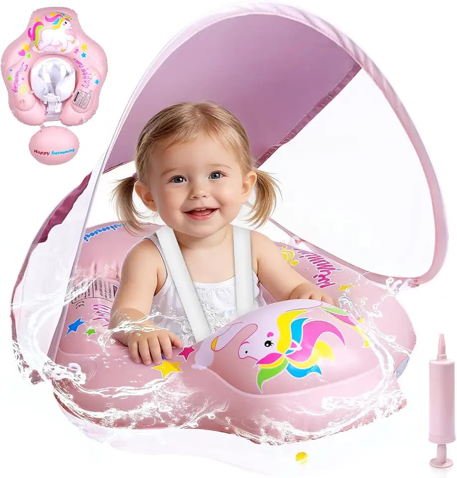 Babyschwimmrad Schwimmring Baby mit Sonnendach Abnehmbarem 6-36 Monate