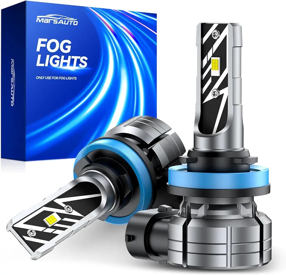 Marsauto H11/H16/H8 LED Fog Light Bulb, 14,000LM 6500K White-2 Pack
