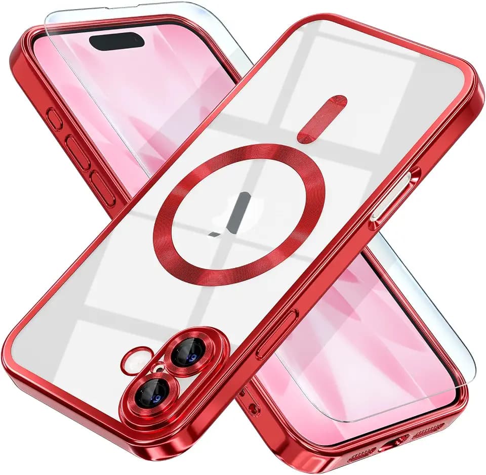 Misea Magnetic for iPhone 17 Case Compatible with MagSafe Red