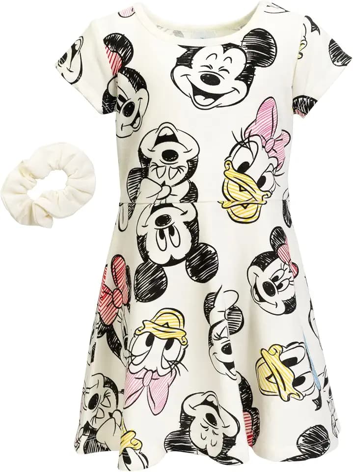 Disney Girls' Skater Dress and Scrunchie Set for Baby & Kids