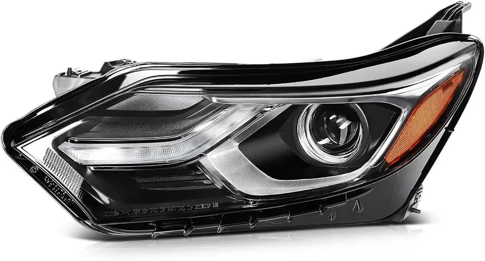 Headlight Assembly Fit for 2018-2020 Chevy Equinox,Halogen Headlamp with LED DRL Replacement Left Driver Side Black Housing Amber Reflector GM2502469 84194561 84428283