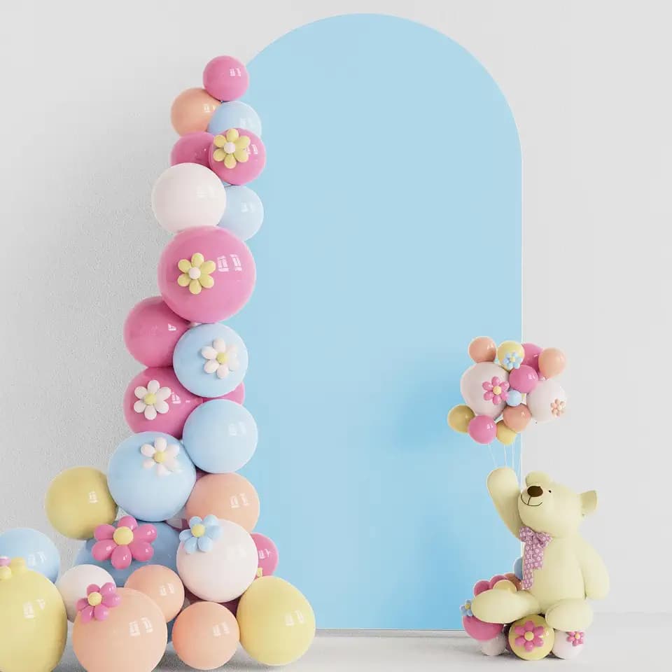 Arch Backdrop Cover, 6.6ft, Arch Covers Stretchy Backdrop, Dusty Blue