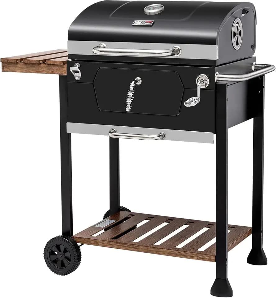 Royal Gourmet CD1824M 24-Inch Charcoal Grill, Folding Table, 490 Sq. In.