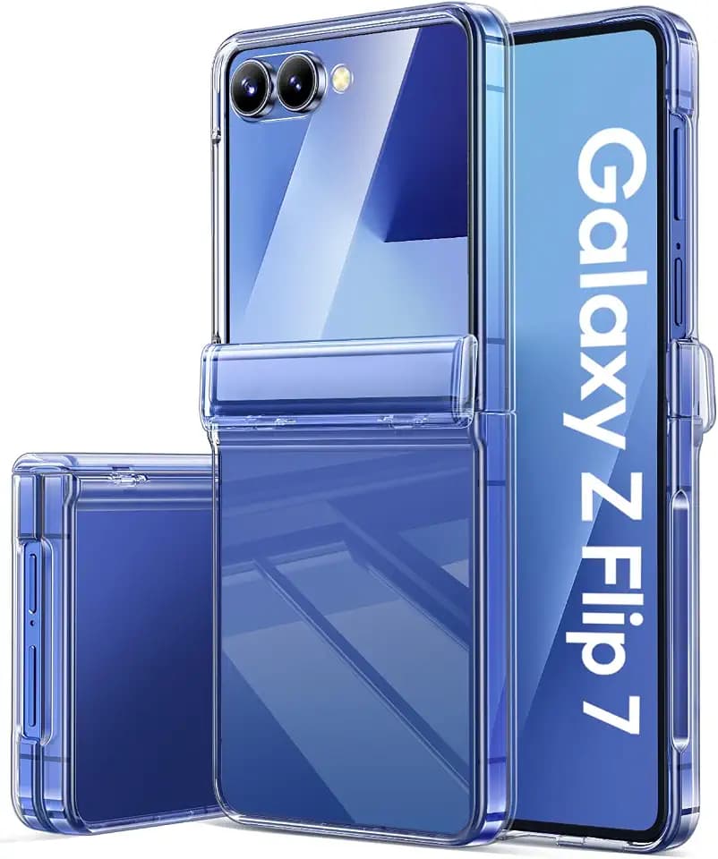 Vihibii for Samsung Galaxy Z Flip 7 Case with Screen Protector, Clear