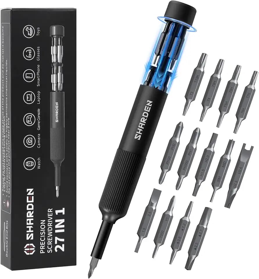 SHARDEN 27-in-1 Precision Screwdriver Set Multi Bit Mini Small Screwdriver