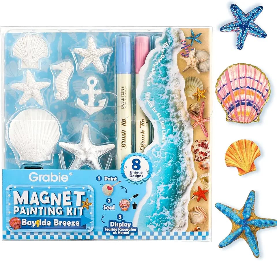 Grabie Magnet Painting Kit, DIY Fridge Magnets, Bayside Breeze