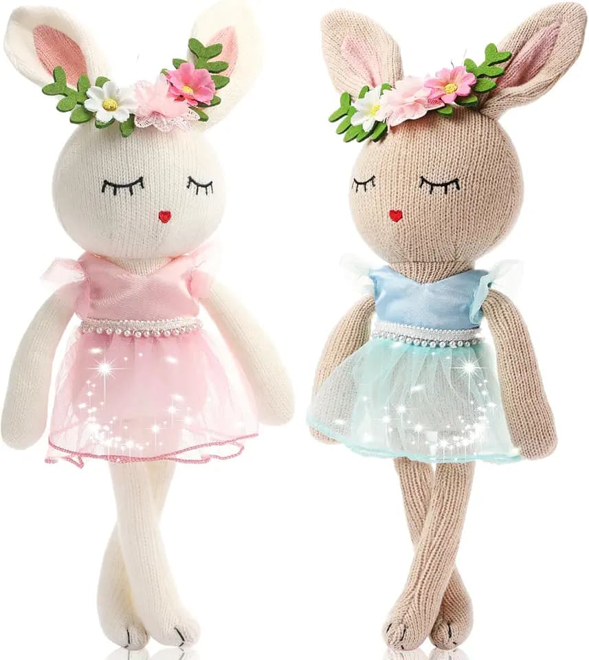 Meooeck 2 Pcs Bunny Ballerina Unicorn Stuffed Toy 16 Inch Plush