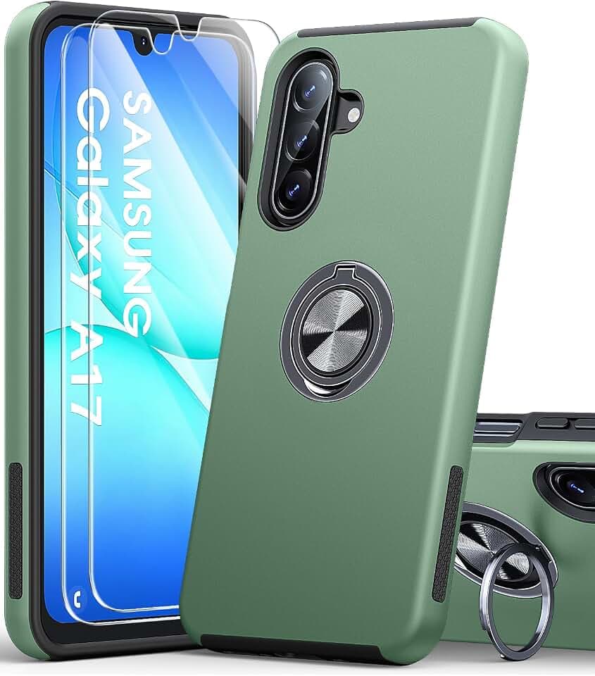 AOUIA für Samsung Galaxy A17 5G Hülle mit 360° Drehbarer Ring Ständer