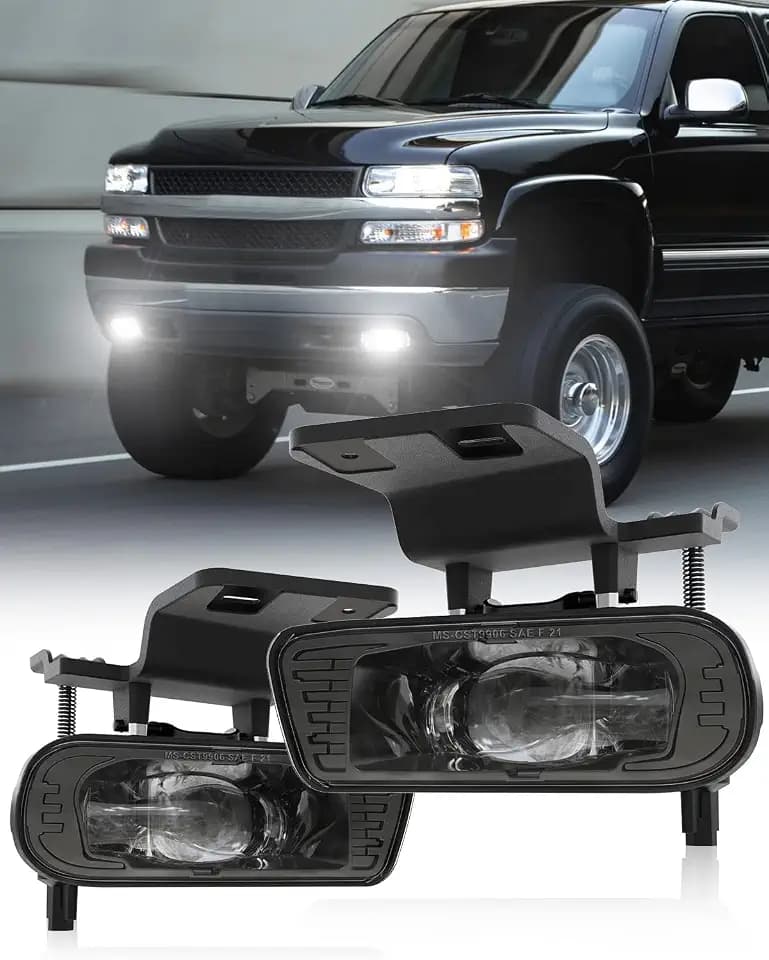 LED Fog Lights Compatible with Chevy Silverado 99-02, Tahoe/Suburban 00-06