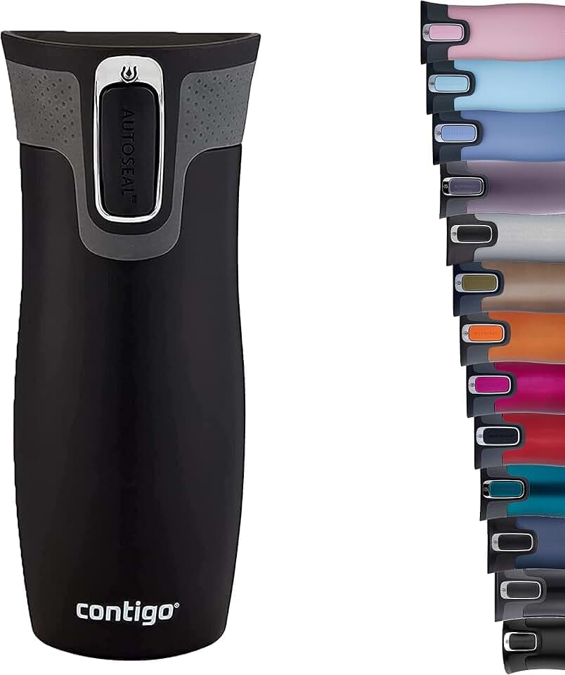 Contigo Thermobecher West Loop Autoseal, Edelstahl Isolierbecher, Reisebecher, Kaffebecher to Go, auslaufsicher