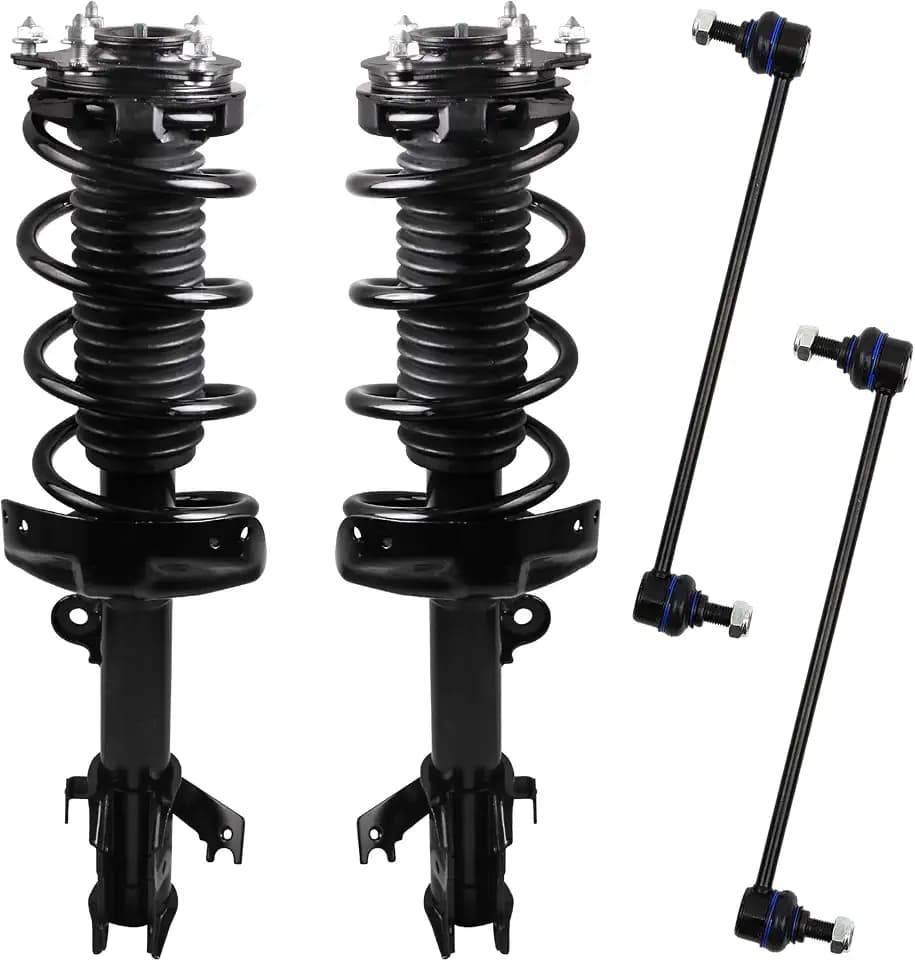 KUIPERAUTO Front Struts Assembly Sway Bars Links Kit Compatible for 2007-2014 Honda CR-V CRV 2.4L 4PCS 272491 272492 K750297 Coil Spring Shock Absorber & Stabilizer Sway Bar
