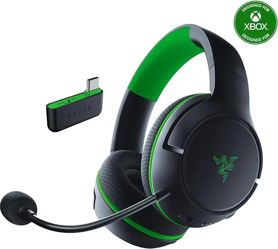 Razer Kaira HyperSpeed Wireless Gaming Headset for Xbox Series X|S, Xbox One, PC: TriForce 50mm Drivers - HyperClear Cardioid Mic - Low Latency Bluetooth - Up to 30 Hour Battery Life - Black