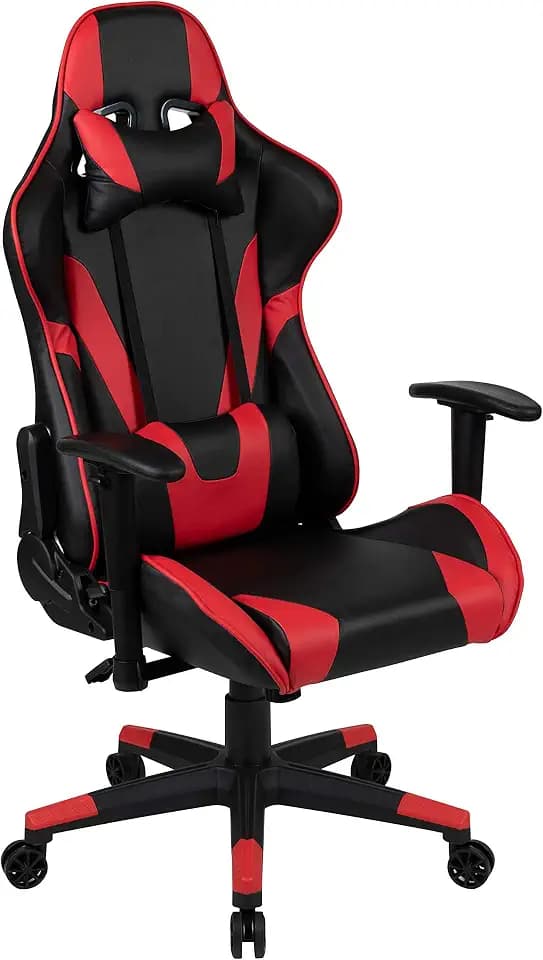 Flash Furniture X20 Gaming-Stuhl, ergonomischer Bürostuhl für PC- und Gaming-Setups, verstellbarer Gamer-Stuhl mit vollständig verstellbarer Rückenunterstützung, 117 x 74 x 130 cm