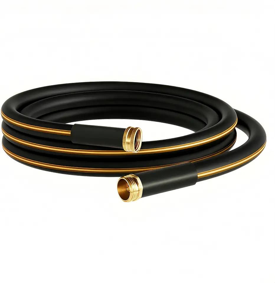 Atlantic Short Garden Hose 10 ft Black 5/8" Heavy Duty Water Hose Extension
