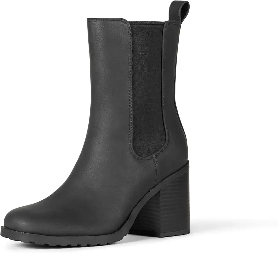 Amazon Essentials Damen Halbhohe Chelsea-Stiefel Absatz
