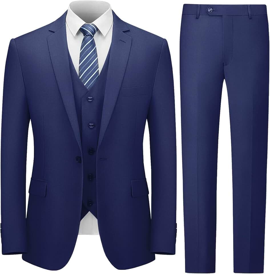 Cooper & Nelson Herren Cooper & Nelson 3-teilige Anzüge für Herren Tuxedo-Armlehne