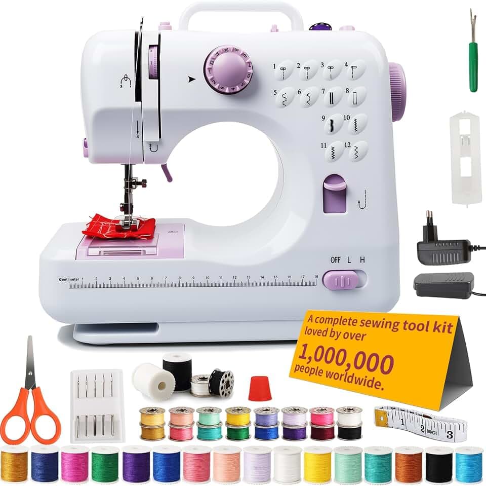 BRICH Mini Nähmaschine Anfänger - 12 Stiche Freiarm Kindernähmaschine