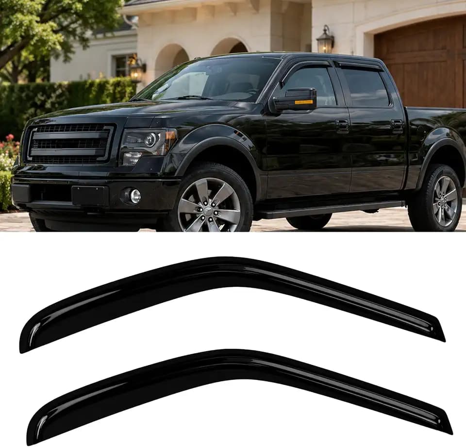 Window Visors Rain Guards for 97-03 Ford F150 Regular Standard Cab