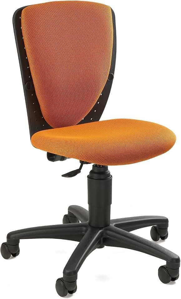 TOPSTAR High S 'Cool Kinderdrehstuhl, Kunststoff, Stahl, Polyester, orange, One Size