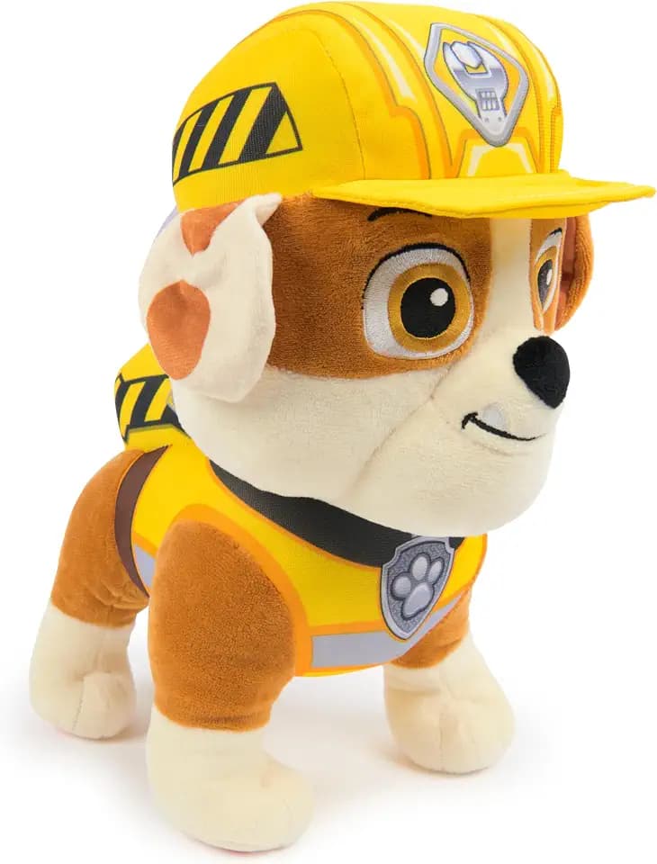 Rubble and Crew Rumbling Rubble Interactive 12-Inch Plush Toy for Ages 3+