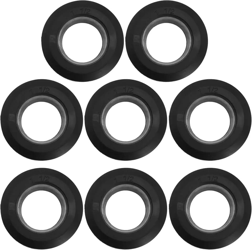 8 PCS 1.5" Flexible Rubber Tank Sealing Adapter Bulkhead Fitting