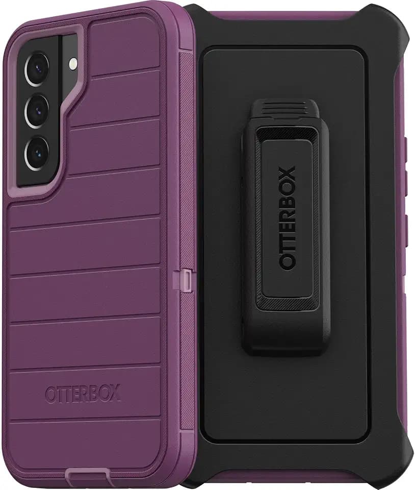OtterBox - Defender Series Pro Hard Shell for Samsung Galaxy S22 (NOT S22 Plus or Ultra Models) (Happy Purple)