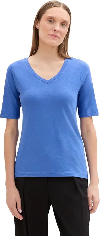 Tom Tailor Damen 1043836 Basic T-Shirt aus Baumwolle