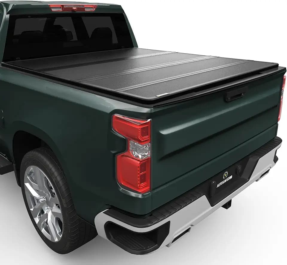 AUTOSAVER88 Hard Quad-Fold Tonneau Cover for 2019-2026 Silverado 1500 6.6ft