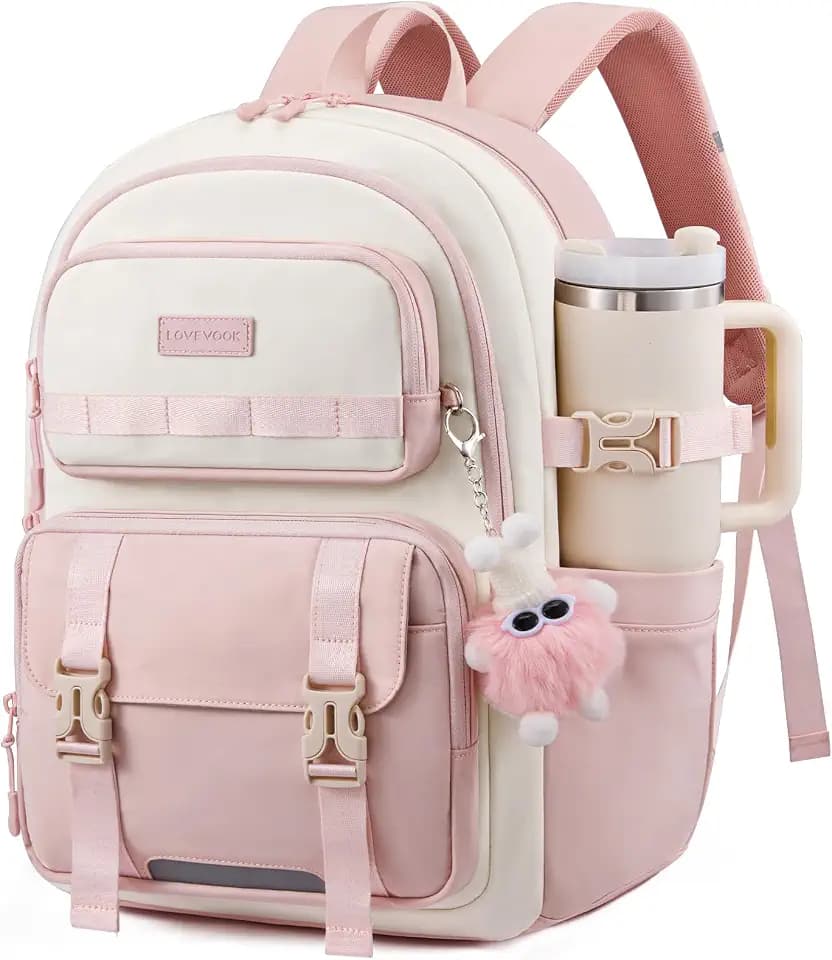 LOVEVOOK Big School Backpack for Teen Girls Anti-Sagging Laptop Bookbag