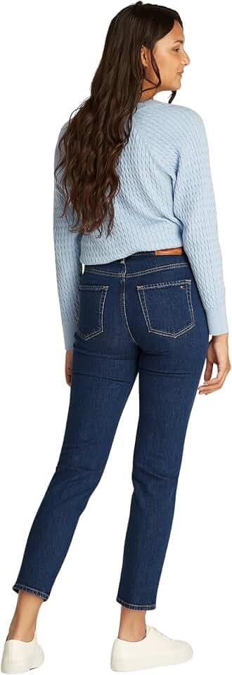 Tommy Hilfiger Damen Jeans Hose Slim Cigarette Ace High Waist