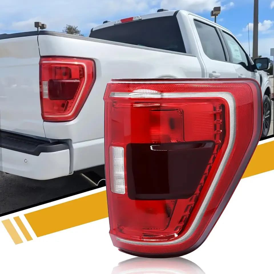 LIDNADY Tail Light Assembly Compatible with Ford F150 2021 2022 2023 [Halogen w/Blind Spot Model], OE-Style Brake Lamp Replaces ML3Z13405C [w/o Bulb][w/o Module], Left Driver Side