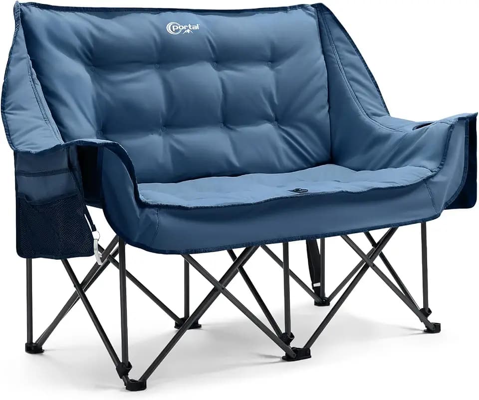 Portal Campingstuhl faltbar Campingsofa für 2 Personen 272kg belastbar