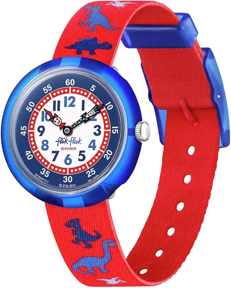 Flik Flak Boy Kids Watch Biosourced Quartz Waterproof Dinosauritos