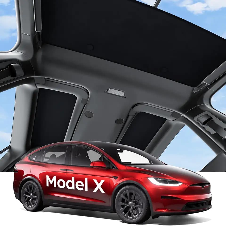 Wigoo for Tesla Model X Accessories Sunshade Roof, Interior Black