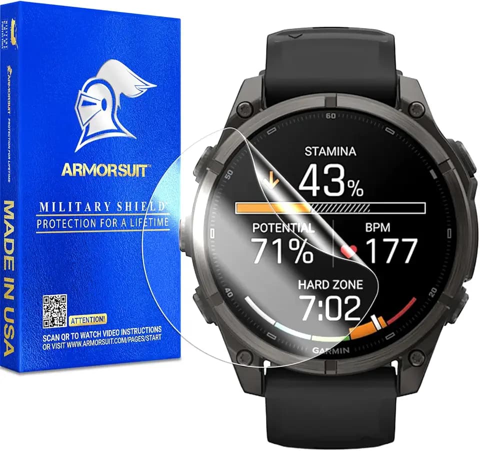 ArmorSuit 6 Pack for Garmin Fenix 9/8 / 7 (47mm) Screen Protector HD Clear MilitaryShield Film - Made in USA